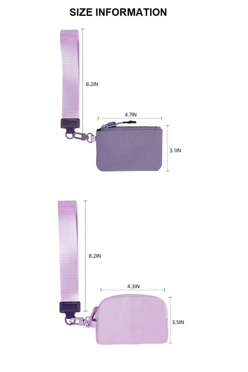 Dual Pouch Wristlet Keychain Wallet: BOWKNOT WHITE/BONE / 1 (ONE SIZE)