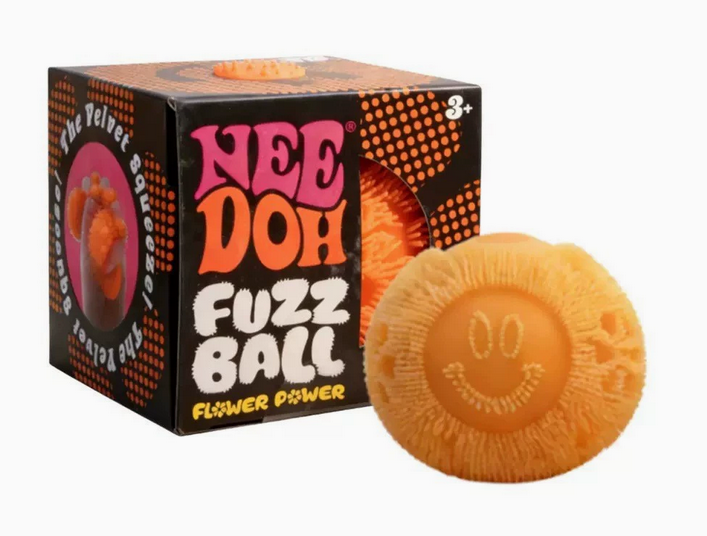 Smiley Face TPR Puffer Ball Squishy Fidget Toy: Purple