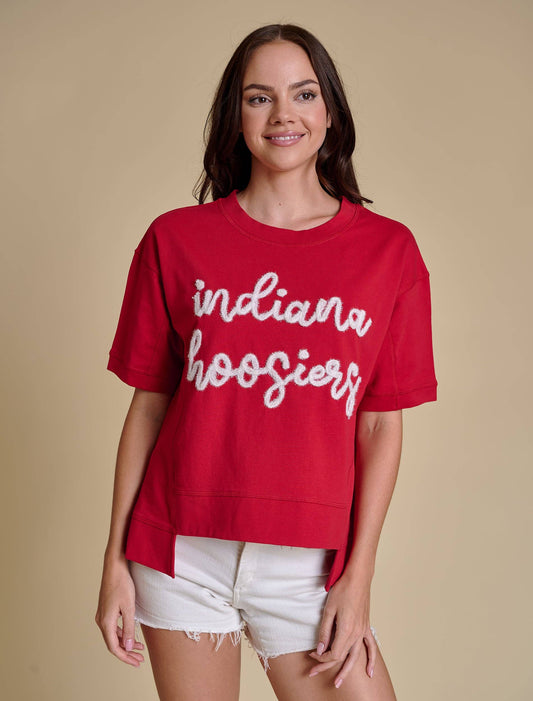 The Glitter Script Boxy Top | Indiana: XL