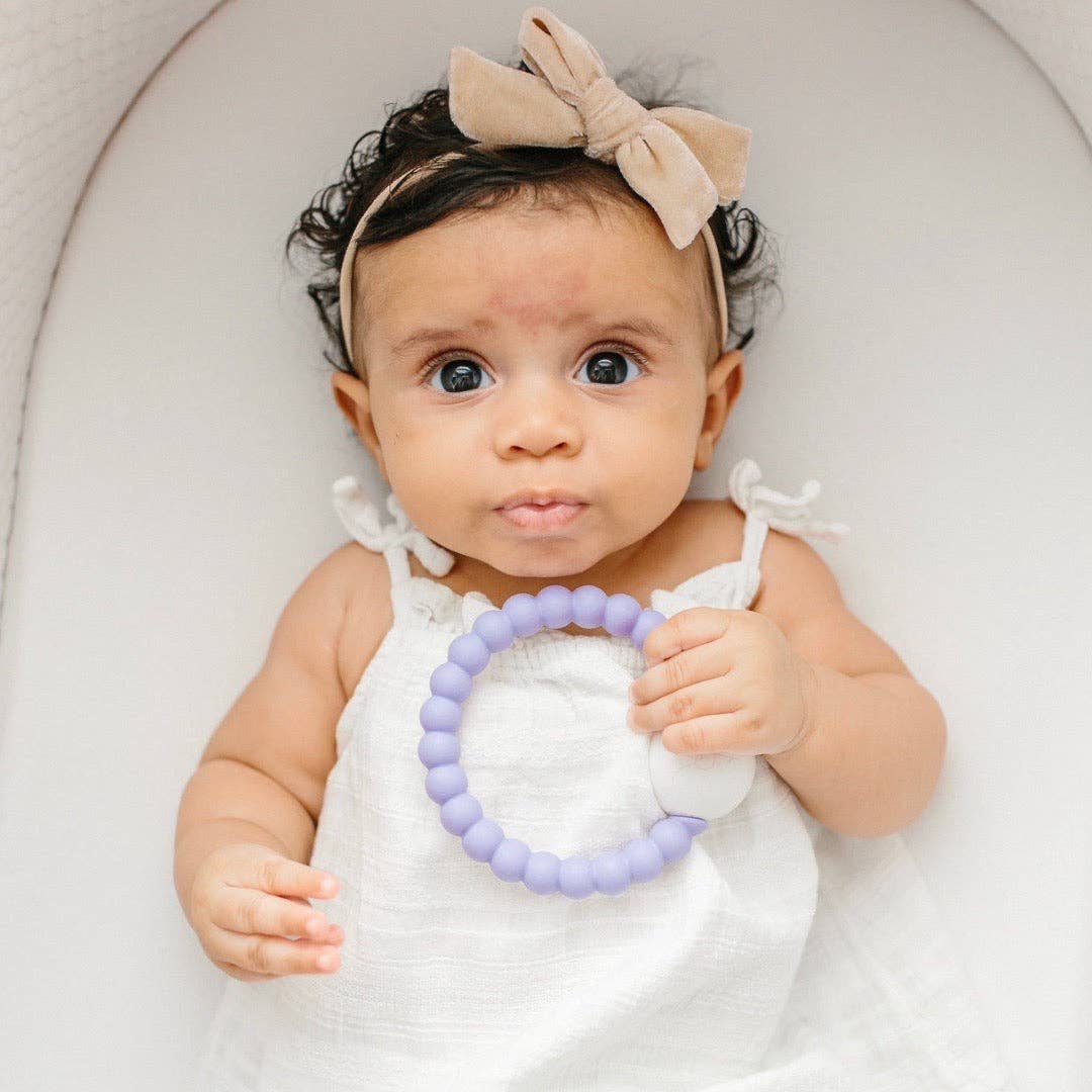 Cutie Teether Rattle: Orchid Clear