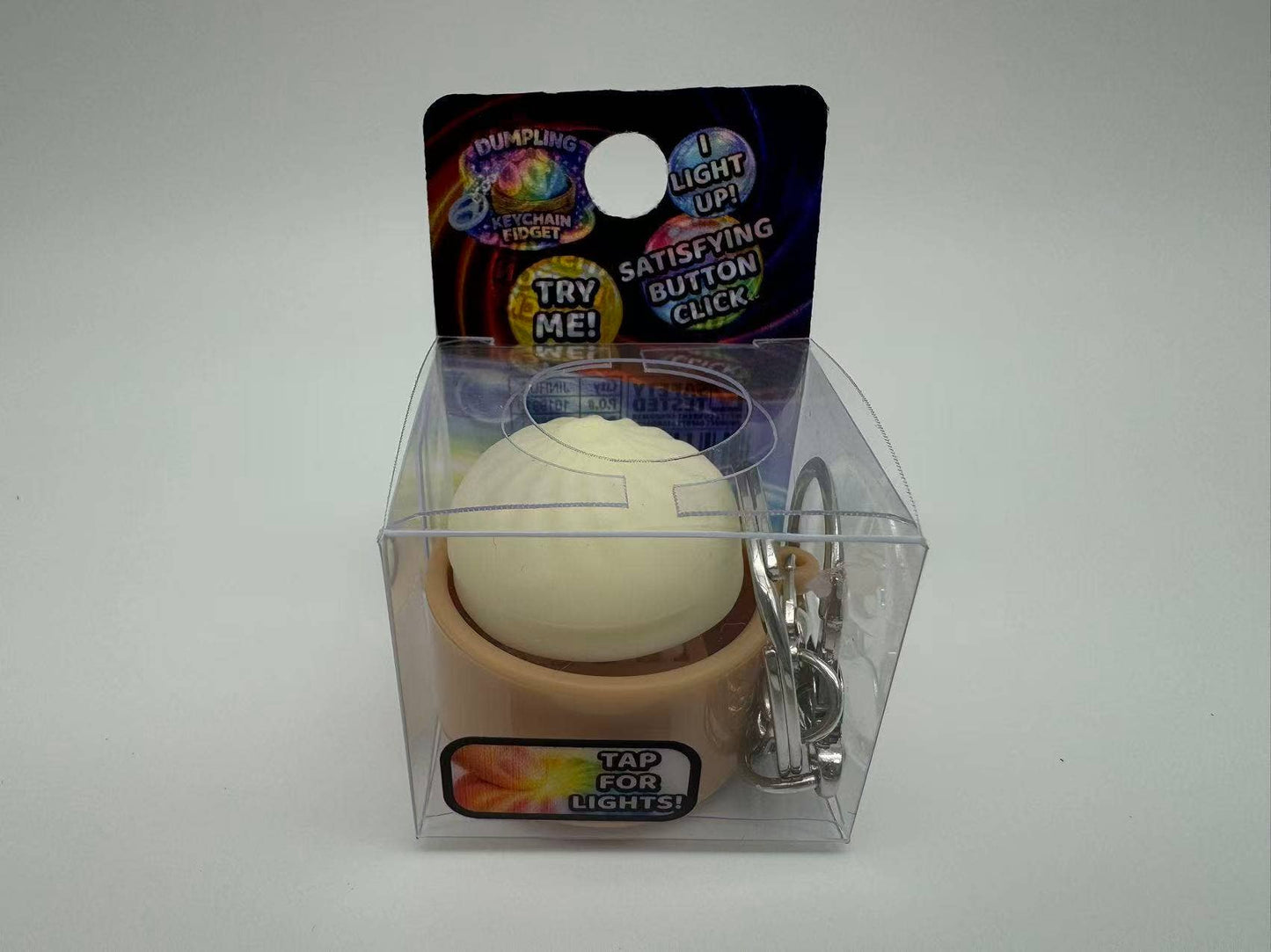 Fun Doh Dumpling Light-Up Click Fidget Keychain - 12/Display: Wholesale Price