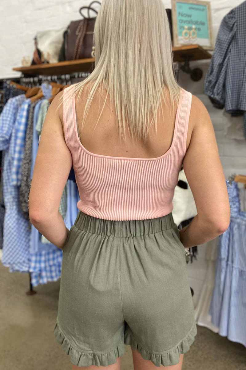 CWBSP0380_SUMMER CASUAL HIGH-WAISTED BAGGY SHORTS: Gray / (L) 1