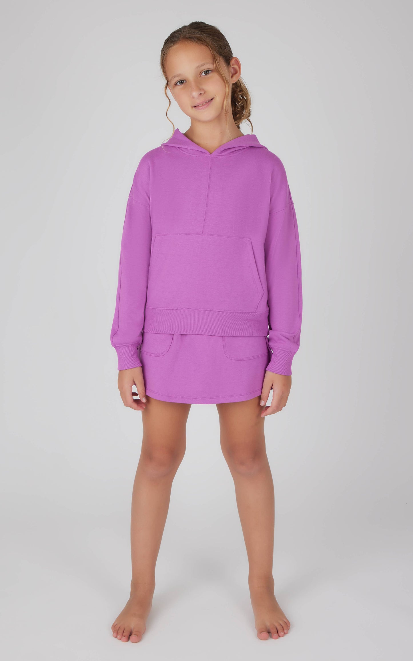 Girls Pullover Hoodie and Skort - Set: CATTLEYA ORCHID