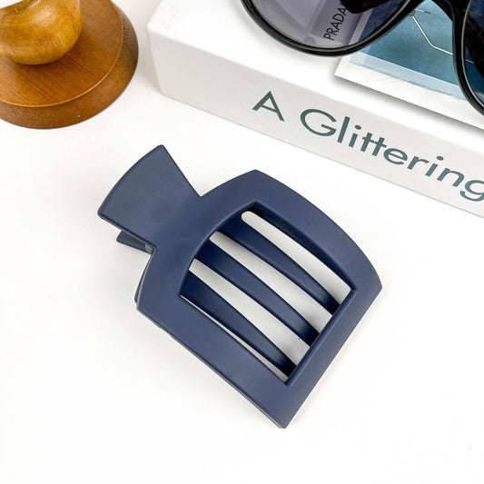 Square Hair Clip Frosted Claw Clip: Blue