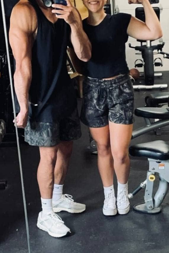 Essential woodland tree camo workout shorts - 4 colors: Cement / S