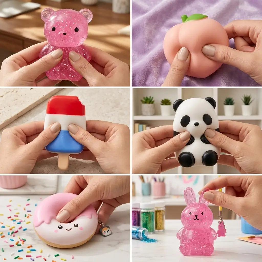 Japanese Squishy Jelly Taba Toy Pouch DIY Fidget Toy 24 Ct