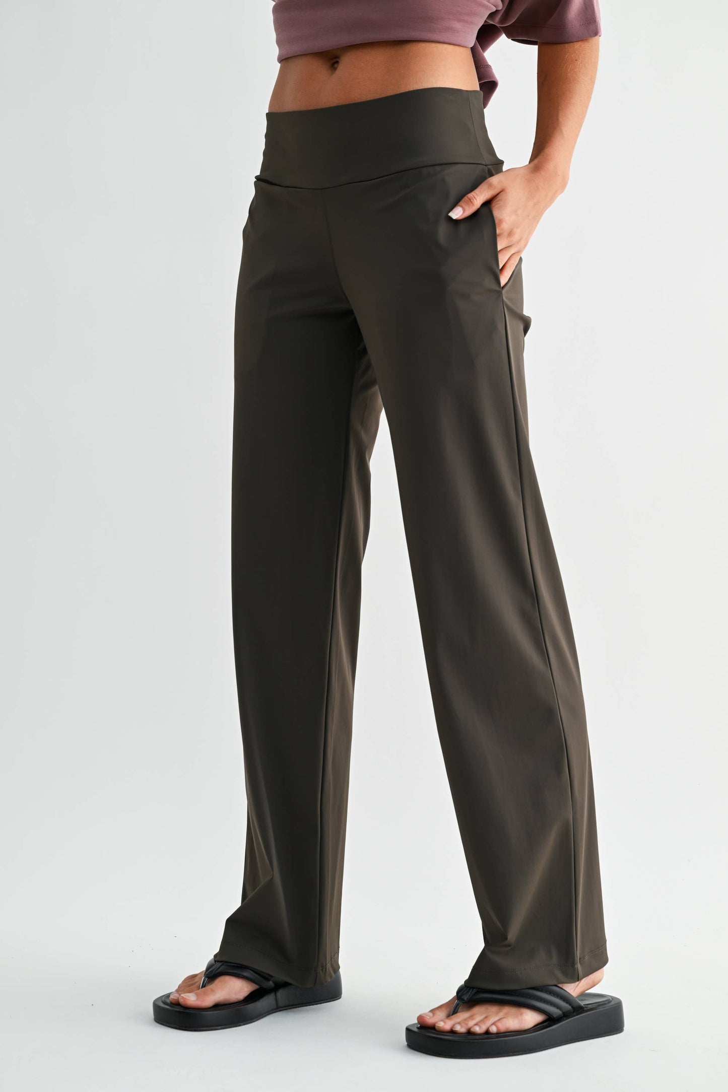 Nylon Blend Tailored Pants: BLACK / S:M:L (2:2:2)