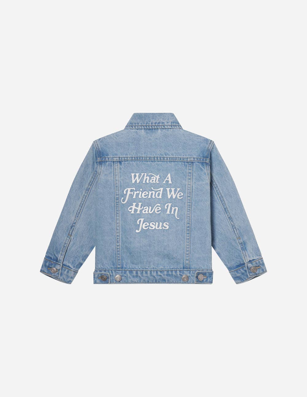 What a Friend in Jesus Kids Denim Jacket: 8Y