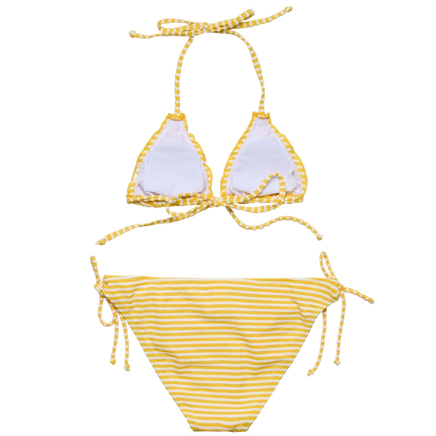 Sunshine Stripe Teen Triangle Bikini: 14 (13-14y)