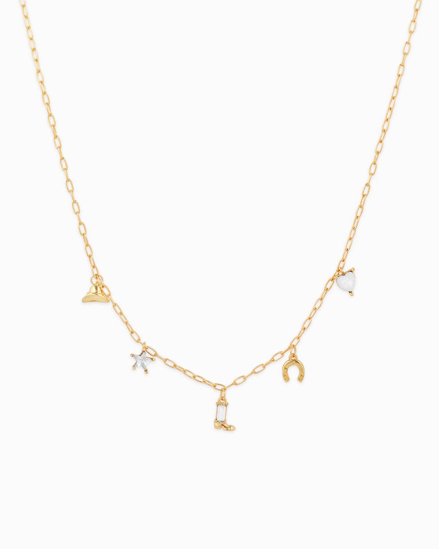 Pastel Champagne Color Western Necklace: Blue