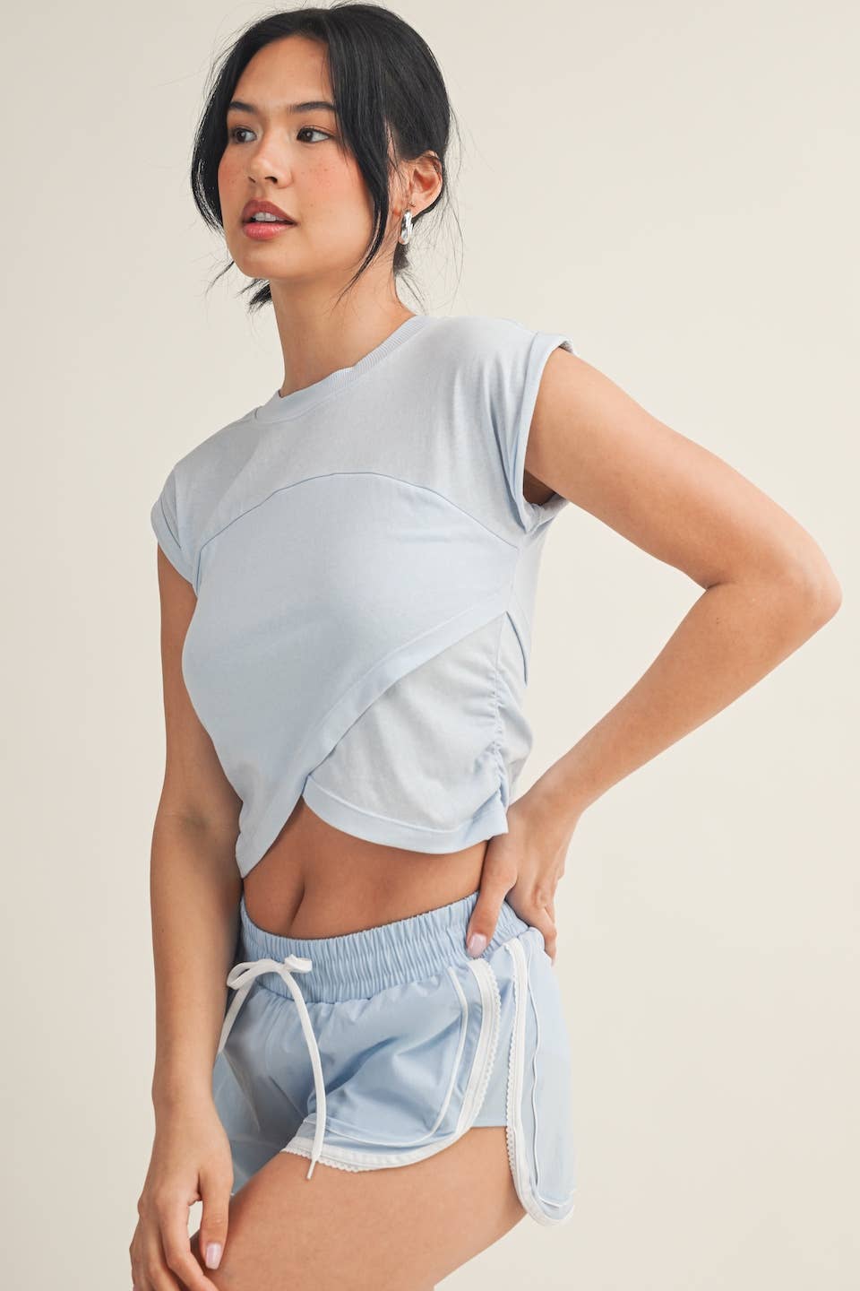 Slub Crossover Top: Lemon / L