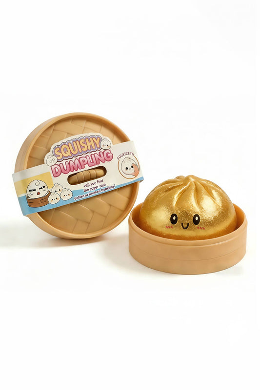 Cute Dumpling Squishy Stress Relief Squeeze Toy: Gold / ONE SIZE