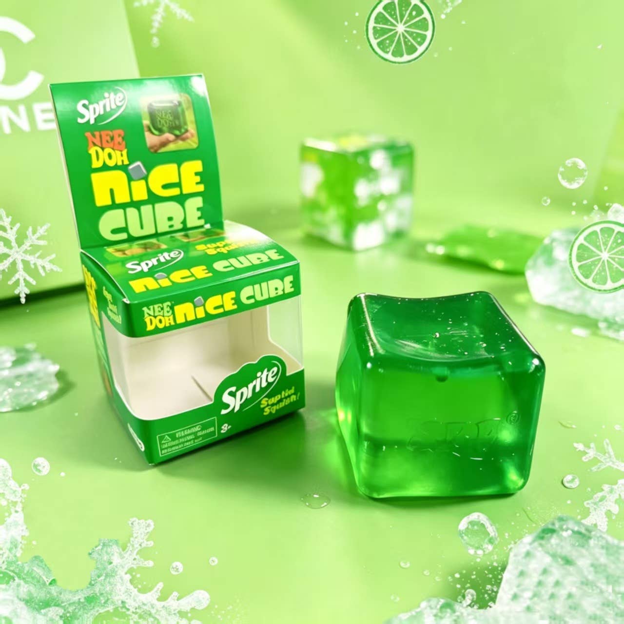 Nice Cube Soda Themed TPR Squishy Ice Cube Fidget Toy: Red