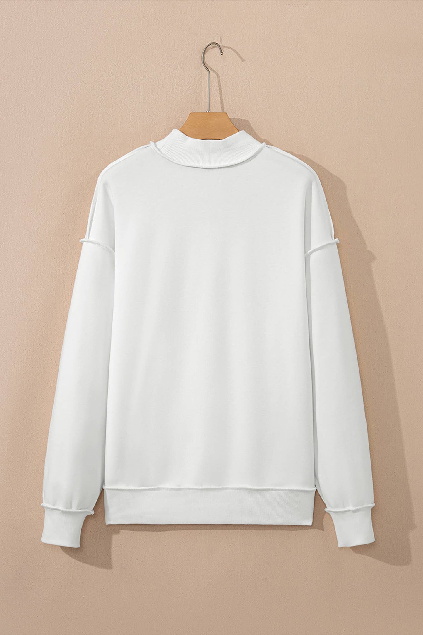 66Love Solid Oversize Reversible Mock Neck Sweatshirt (S-XL): Purple / Missy / S
