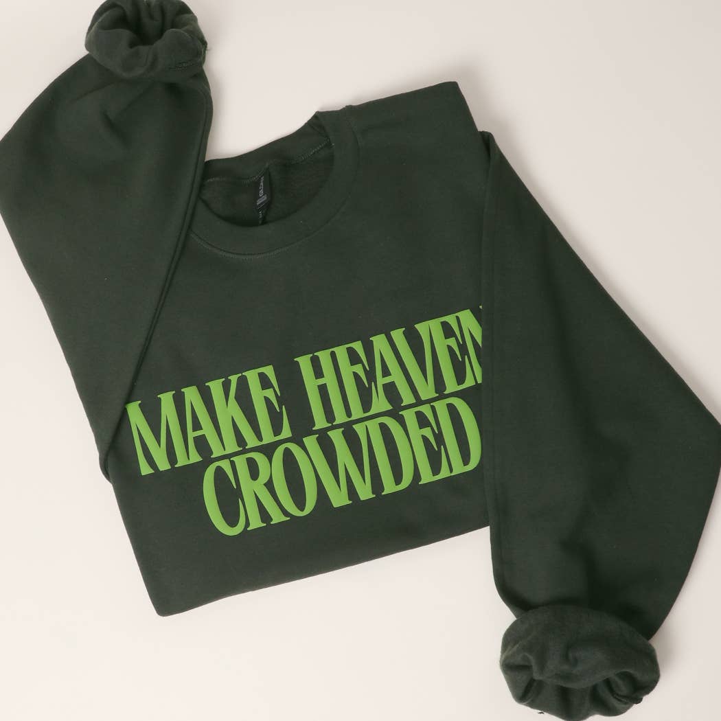 Make Heaven Crowded PUFF MIDWEIGHT Sweatshirt: BROWN SAVANA / S