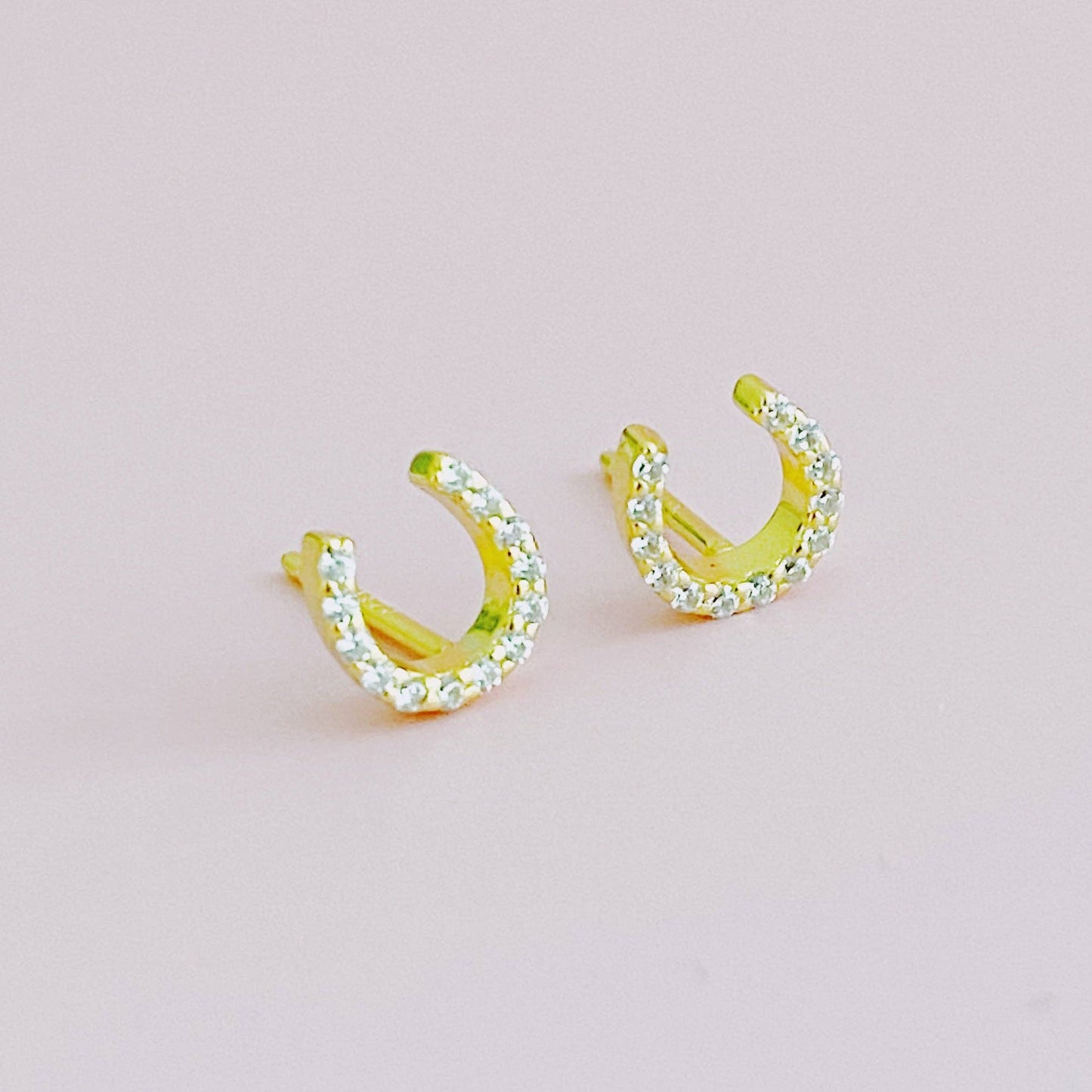 Mini Sparkle Mini Stud Sterling Silver Earrings: Infinity