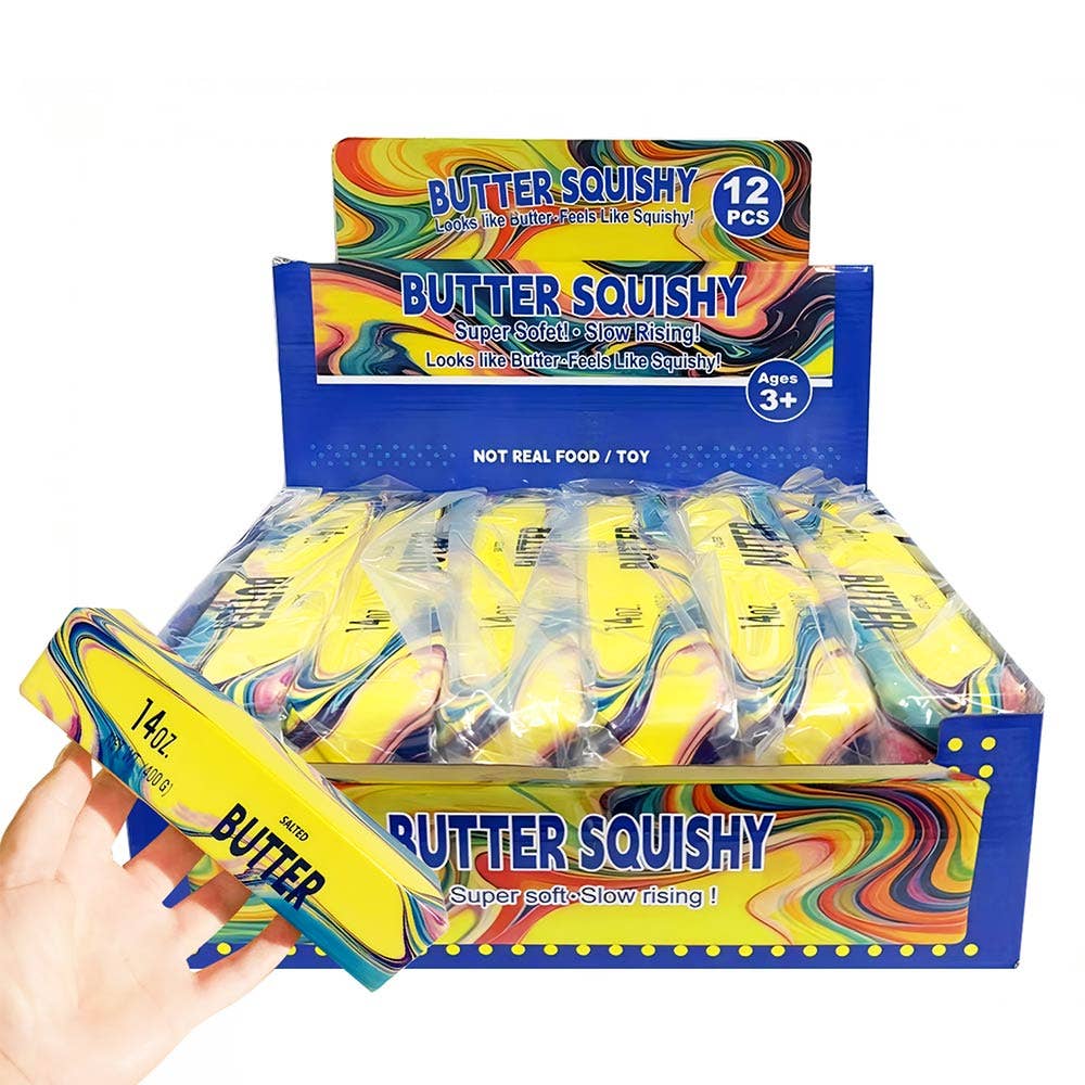 12PCS - Jumbo Butter Bar Squishy Stress Relief Toy