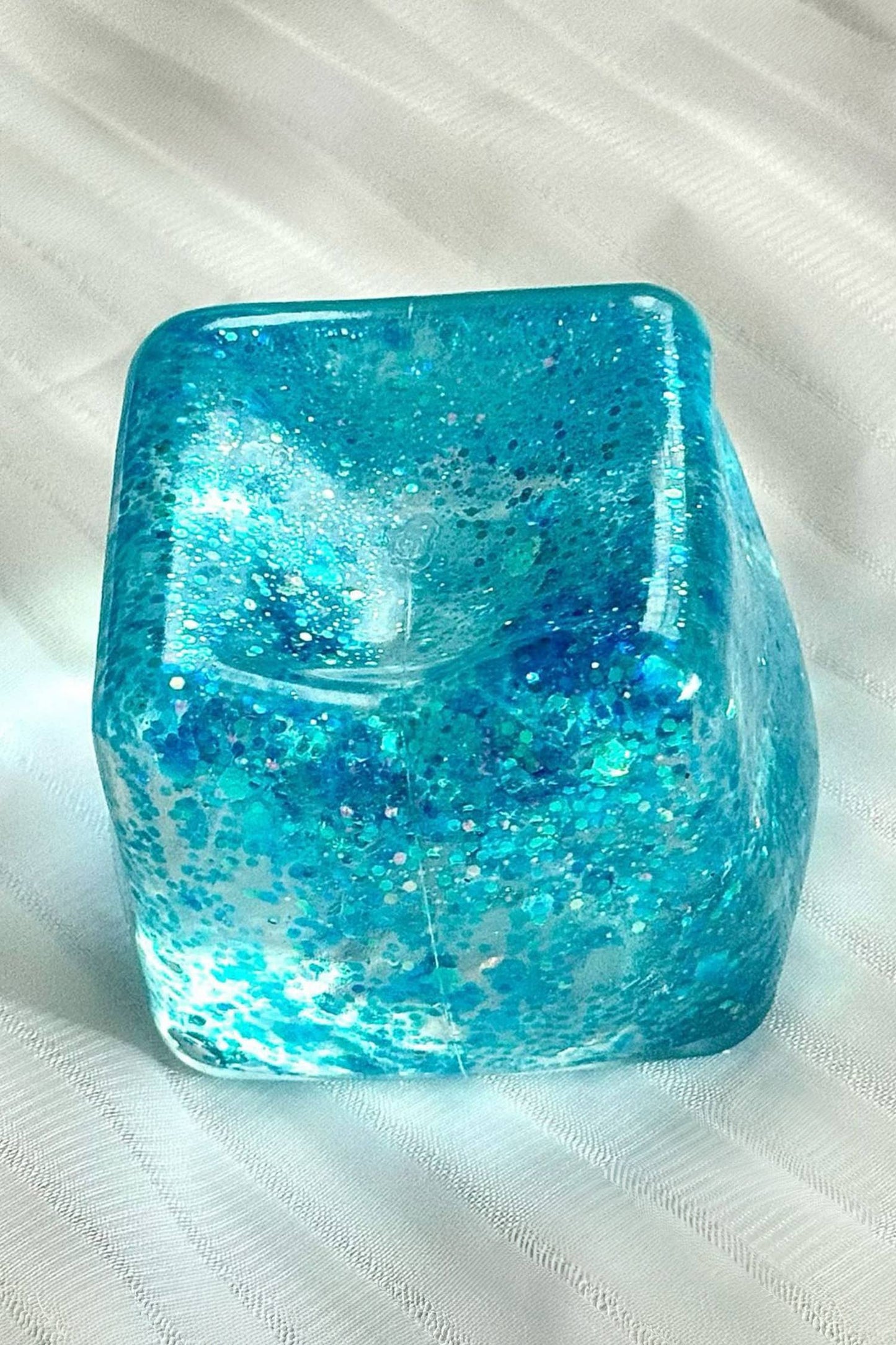 LAS Glitter Shell Stress Relief Squish Ball Toy: Light Blue / One Size