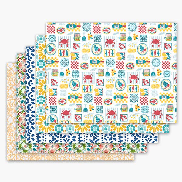 Classic Print Tissue Paper Bulk Packed Sheets: Sailboats / 12 Pack / 20x30"