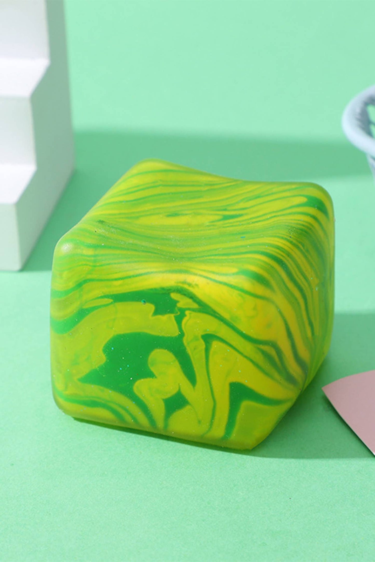 LDC 1PC PU Butter Sticker Relieve Pressure Squishy Toy: Yellow / One Size