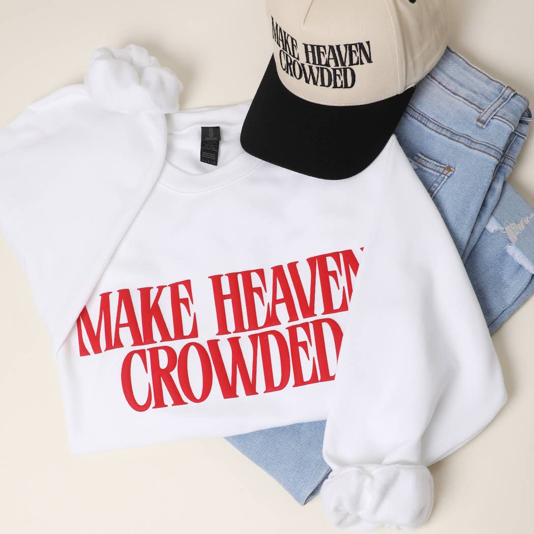 Make Heaven Crowded PUFF MIDWEIGHT Sweatshirt: BROWN SAVANA / M