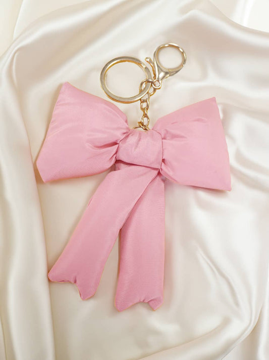 Valentine Cute 3D Bow Knot Keychain: Pink