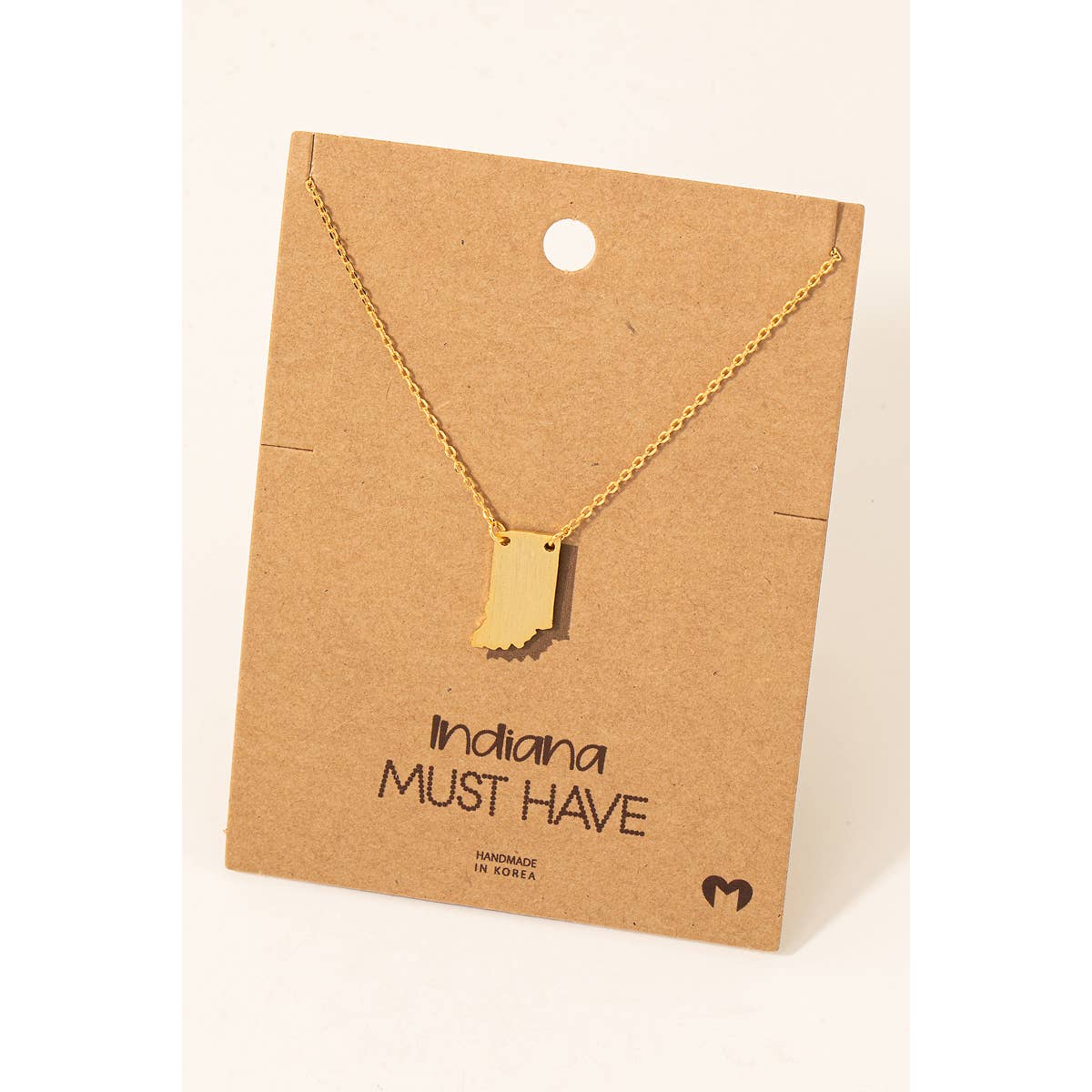 Indiana State Pendant Necklace: S