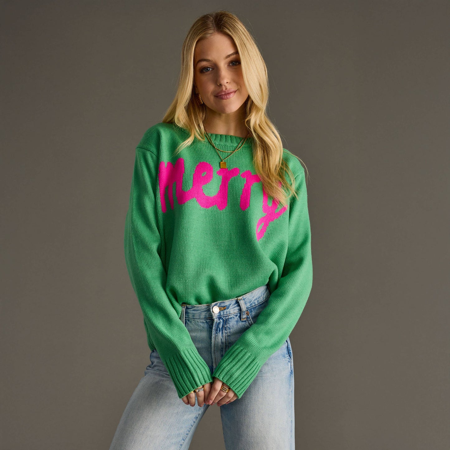 Mint Green Merry Sweater