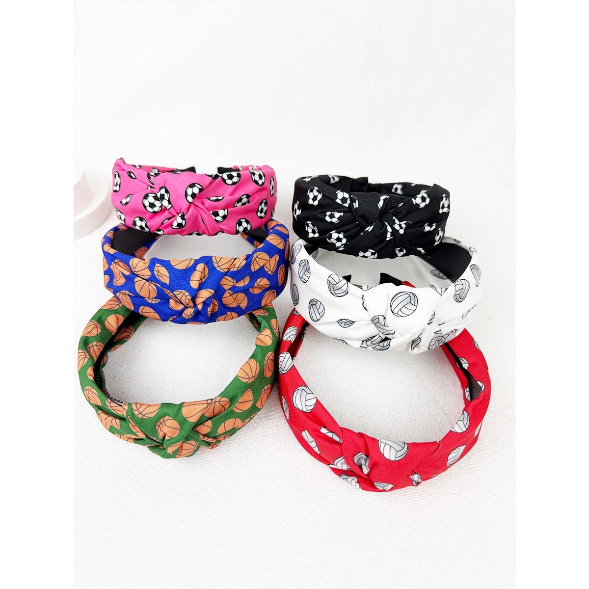 Sports Theme Knot Hairband: MIX COLOR / ONE(12)