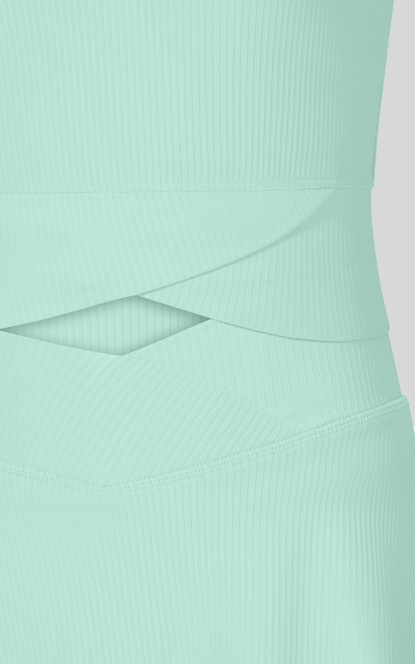 Little Girl Rib Marie Crossover Top and Skort Set: POWDER BLUE
