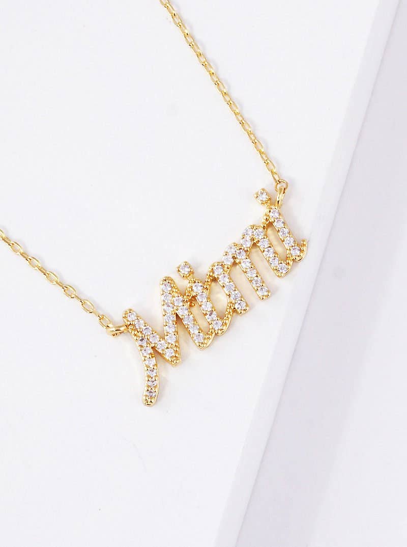 Gold Plated Cubic Mimi Necklace: Silver