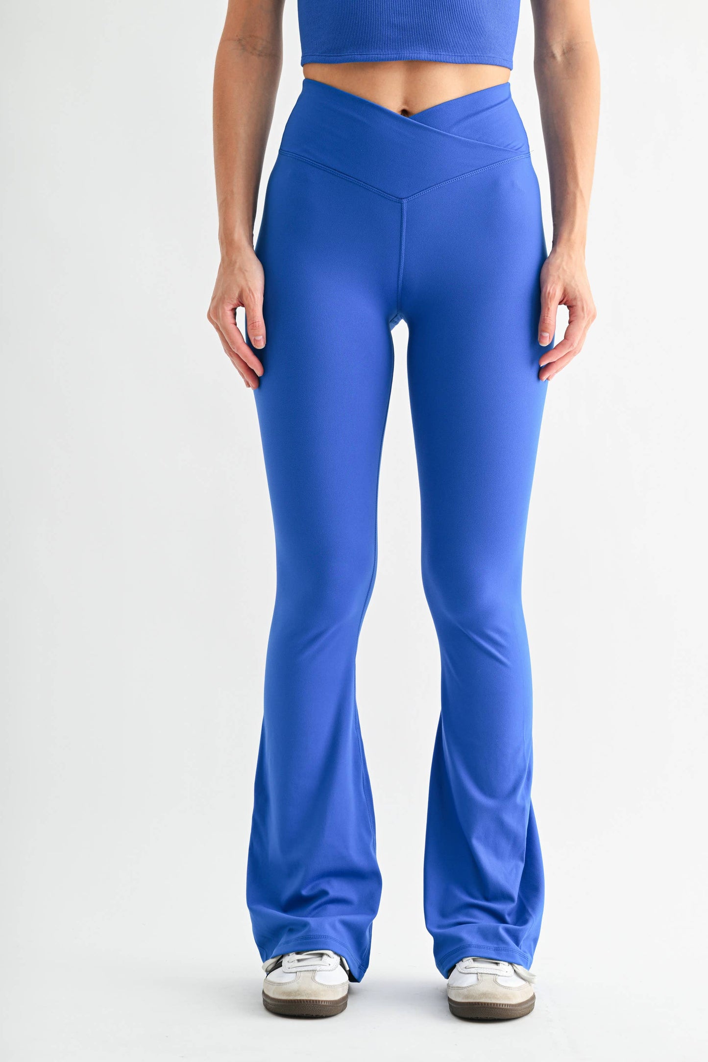 Venice Crossover Waist Yoga Pants: DARK PLUM / S:M:L (2:2:2)