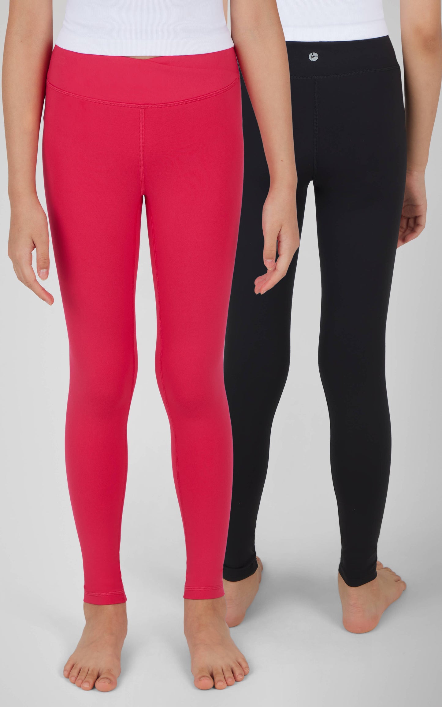Girls Criss Cross and Everyday Leggings - 2 PACK: PAISLEY PURPLE/BLACK