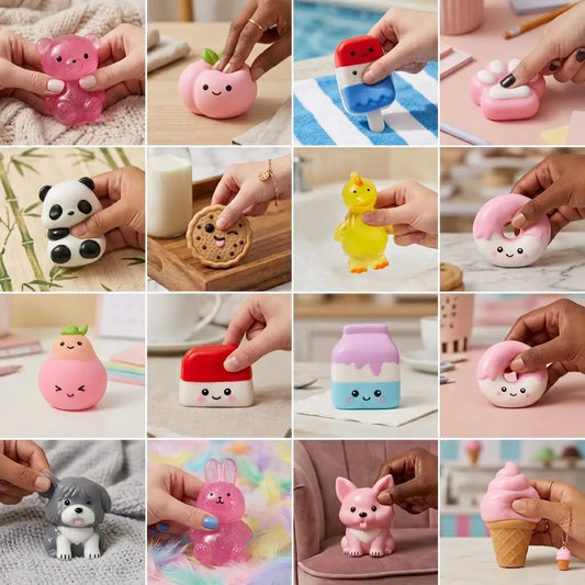 Japanese Squishy Jelly Taba Toy Pouch DIY Fidget Toy 24 Ct