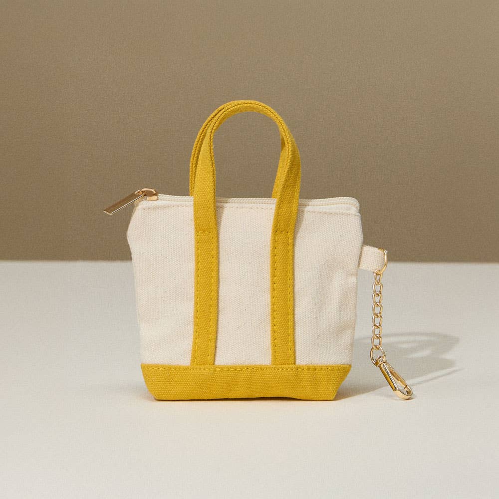 Mini Canvas Pouch Bag / Bag Charm: NAVY