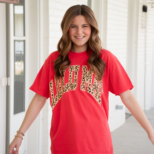 LM-LP-1000 Leopard Adult Paprika Comfort Colors Tee: Paprika / Large