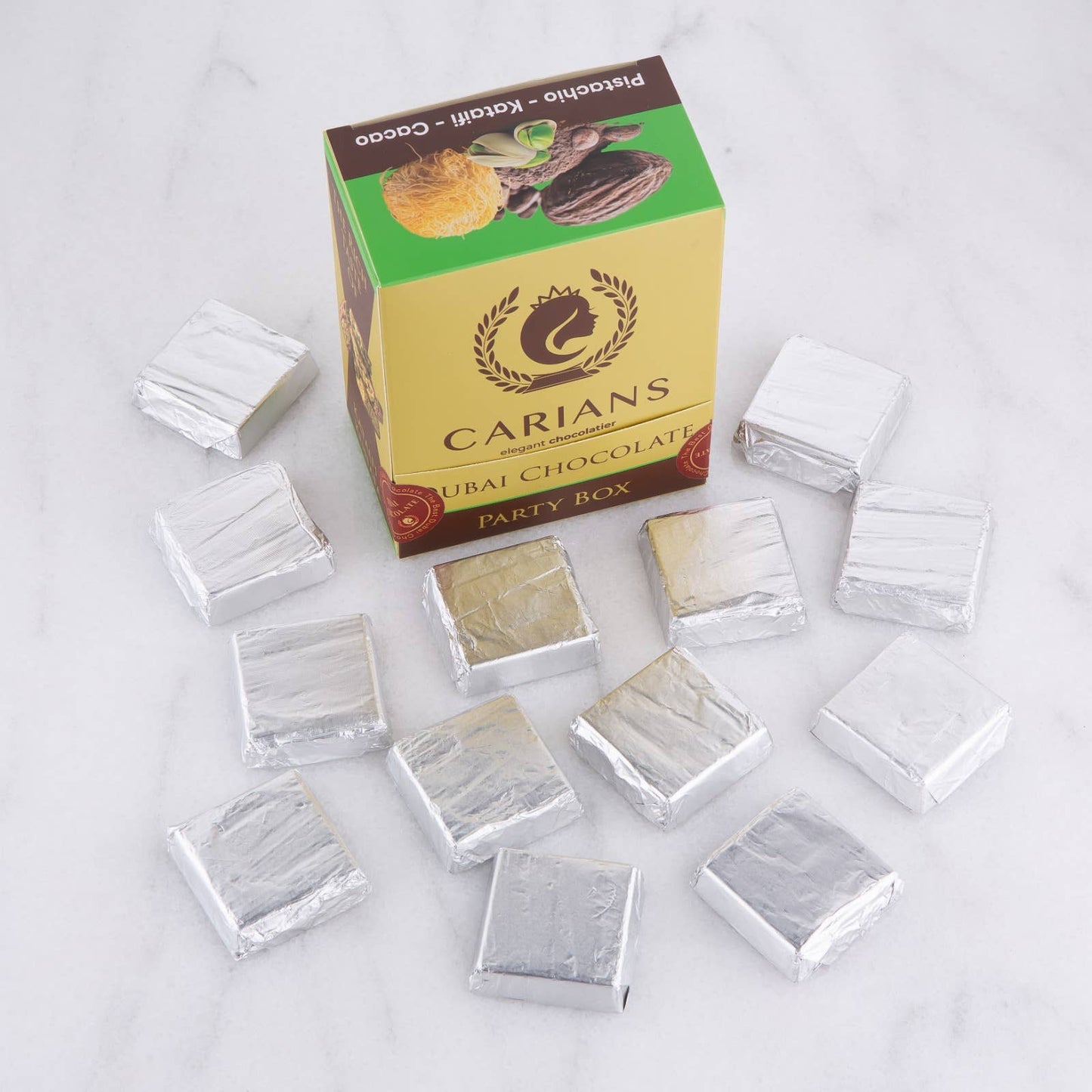 Angel Hair Dubai Chocolate Bite Size Party Box  - 14 Piece
