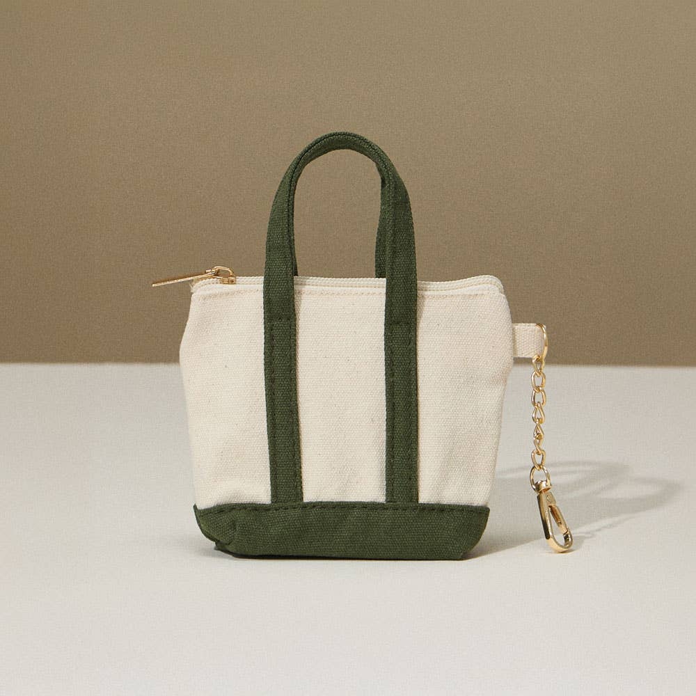 Mini Canvas Pouch Bag / Bag Charm: NAVY
