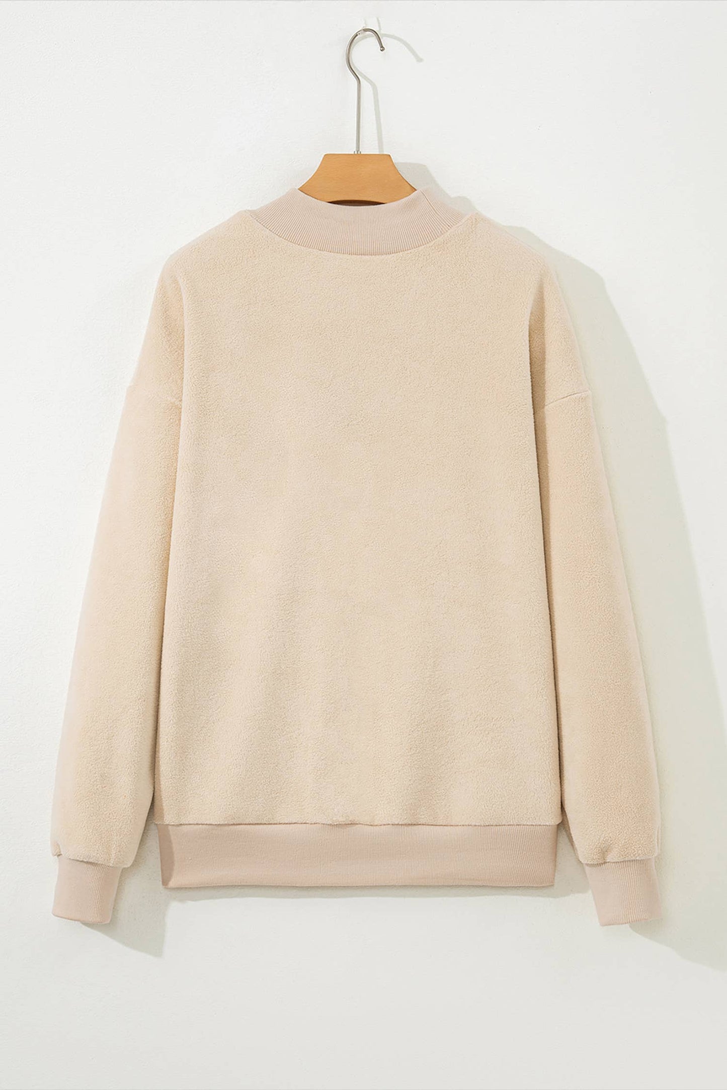 66Love Solid Oversize Reversible Mock Neck Sweatshirt (S-XL): Purple / Missy / S