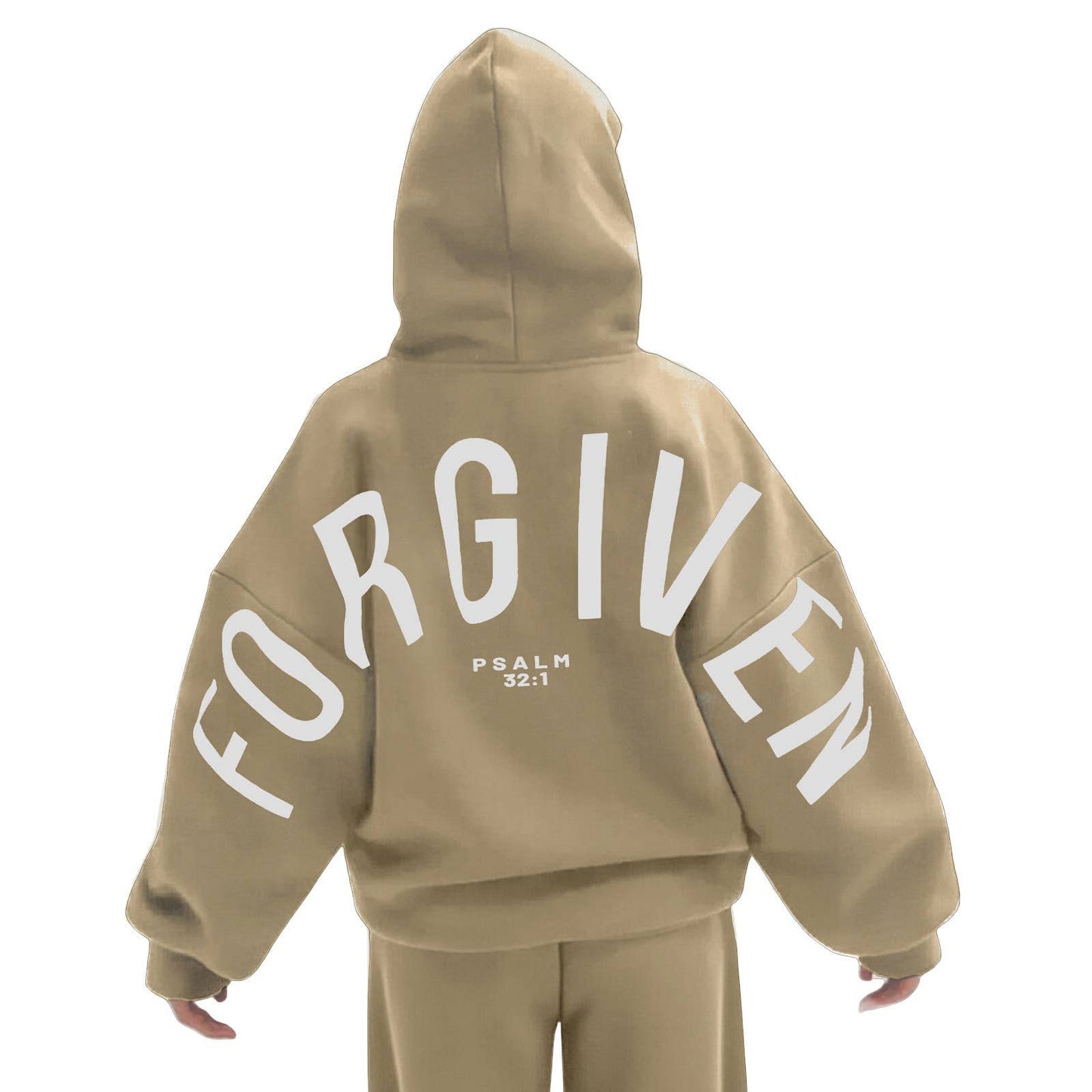 FORGIVEN Printed Oversized Hooded Sweatshirt: WineRed / S