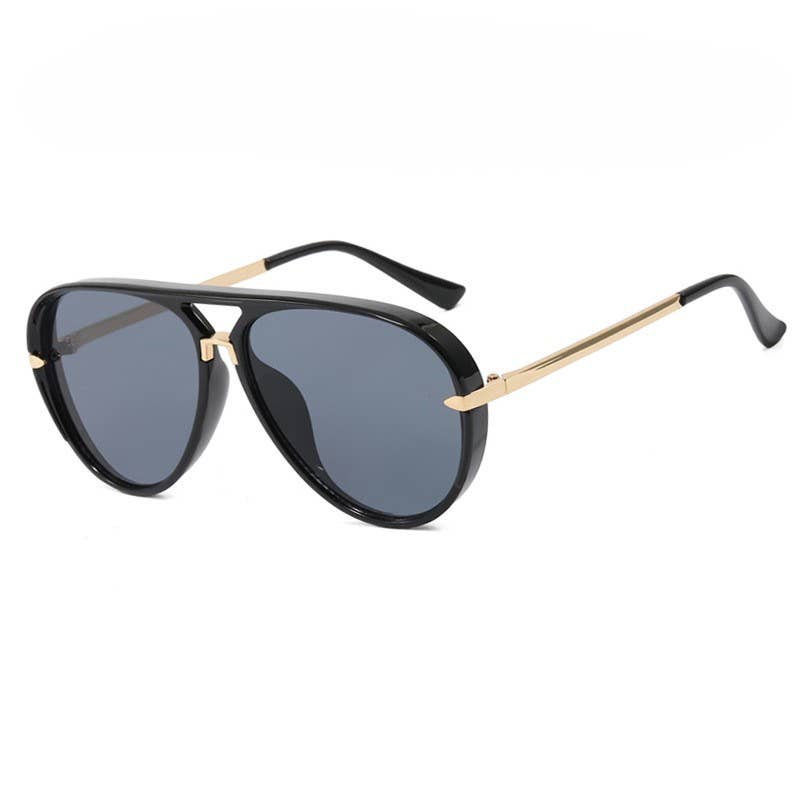 Fashion Oversized Aviator Sunglasses: C1 / M