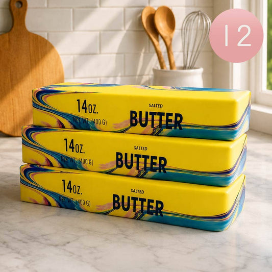 12PCS - Jumbo Butter Bar Squishy Stress Relief Toy