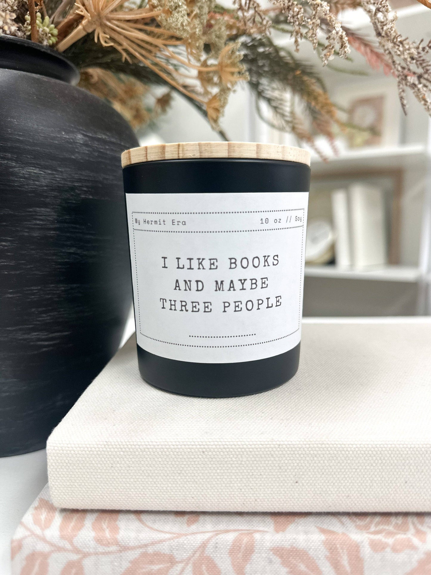 Funny Book Lover Candle: I Like Books and Maybe Three People