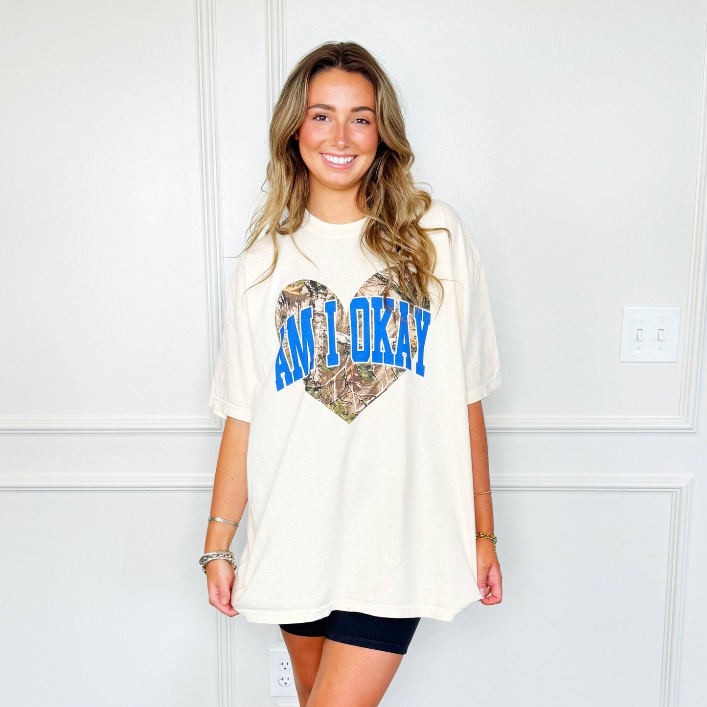 Am I Okay? Heart Tee: Adult 2X (20-22)