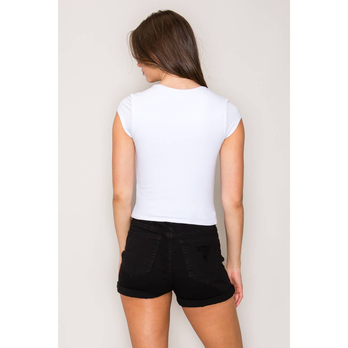 Double Layer Square Neck Cap Sleeve Top: Fuchsia Purple / S-M-L(2-2-2)