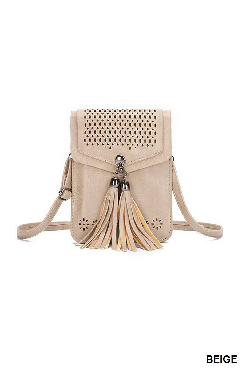 Western Crossbody Phone Purse Flap Shoulder Bag: CAMEL / ONESIZE1 (ONE SIZE)