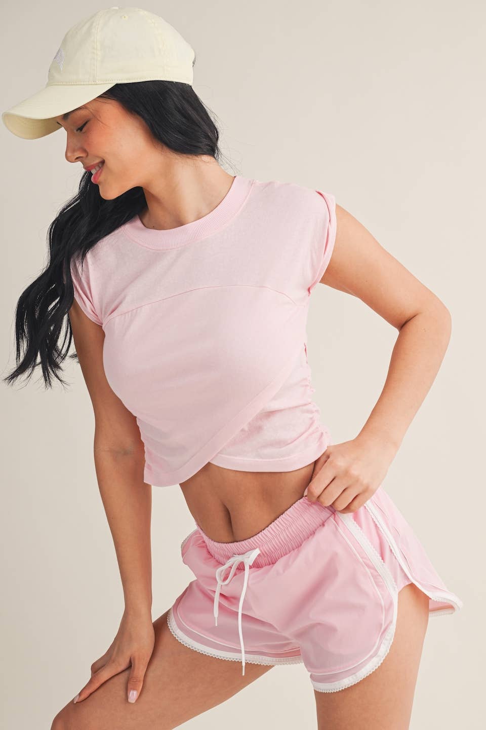 Slub Crossover Top: Lemon / L