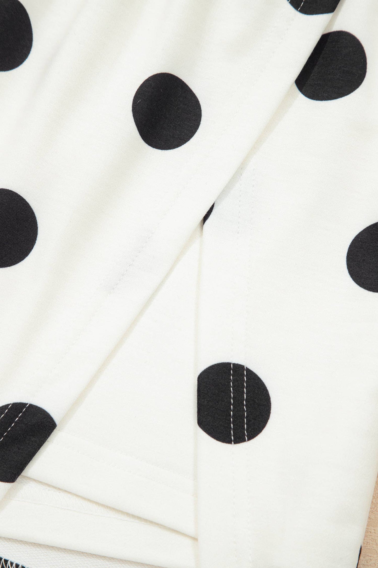 Plus Polka Dot Print Tank Split Mini Skort 2pcs Set (S-4X): White / M