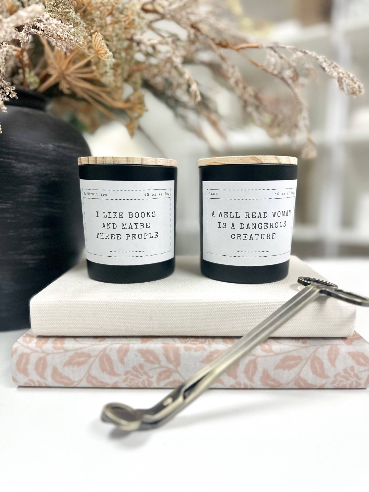 Funny Book Lover Candle: I Like Books and Maybe Three People