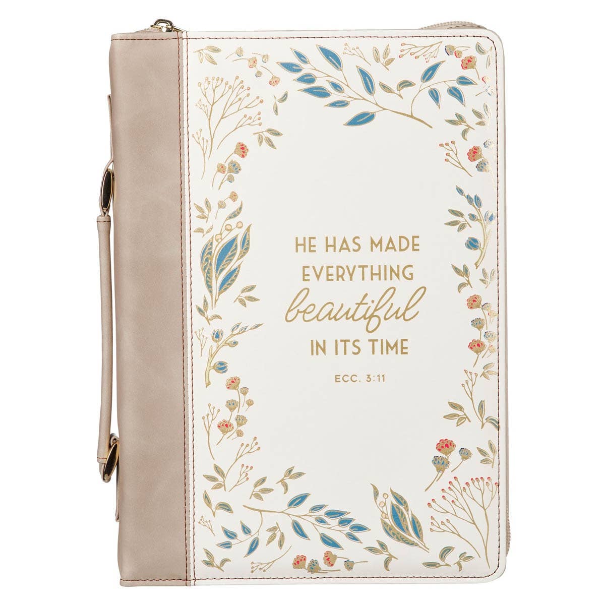 Bible Cover Fashion Cream Everything Beautiful Ecc. 3:11: Extra Large